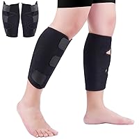 Calf Brace 2 pack,Adjustable Shin Splint Compression Calf Wrap, Increases Circulation,Reduces Muscle Swelling for Calf Pain Relief, Torn Calf Muscle,Sprain,Recovery,Calf Sleeve for Men and Women(Black)