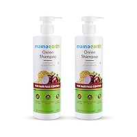 Mamaearth Onion Shampoo for Hair Growth & Loss Control | Moisturizing Gentle Scalp Cleanser with Plant Keratin | SLS & Paraben Free | 13.53 Fl Oz/400ml (Pack of 2)