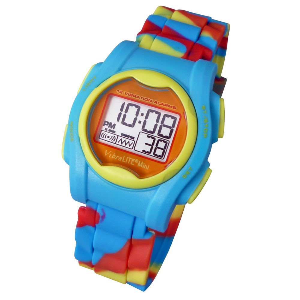 Global Assistive Devices VM-SMC VibraLITE MINI Vibrating Watch with Multi-Colored Silicone Band