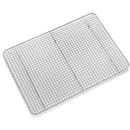 Bellemain Cooling Baking Rack, Chef Quality 12 inch x 17 inch Tight-Grid Design, Oven Safe, Fits Half Sheet Cookie Pan, Silver