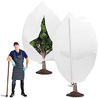 2 Pack Reusable Plant Covers Freeze Protection,78.7×94.5 Winter Plant Cover Bags with Zipper/Drawstring,Warm Plant Protection Cover Bags Frost Blankets to Protect Tree from Cold Frost Snow Wind Pest