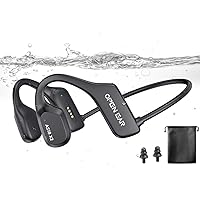 Swimming Headphones, Waterproof Bone Conduction Headphones Bluetooth 5.3 Open Ear Headphones, Built-in MP3 16G Memory, Wireless Headset Underwater Earphones for Swimming, Sports, Running,Cycling