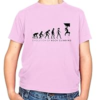 Evolution of Woman - Rock Climbing - Childrens/Kids Crewneck T-Shirt