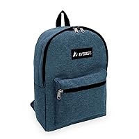 Everest Unisex-Adult's Basic Denim Backpack, Dark Navy, One Size