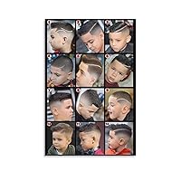 Barbershop Boys Haircuts And Haircuts And Fashion Men's Haircuts Posters Barber Shop Decor Posters A Canvas Wall Art Prints for Wall Decor Room Decor Bedroom Decor Gifts Posters 20x30inch(50x75cm) U