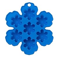 Chef Craft Select Silicone Holiday Ice Cube Tray, 7 Cube, Blue