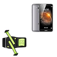 BoxWave Holster Compatible with Huawei G7 Plus - FlexSport Armband, Adjustable Armband for Workout and Running - Stark Green
