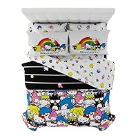 Franco Sanrio Hello Kitty & Friends Bedding 7 Piece Super Soft Comforter and Sheet Set with Sham, Full, (100% Official Licensed Product) Collectibles