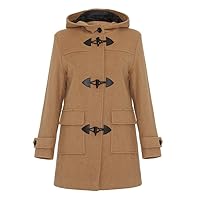 Women`s Wool & Cashmere Winter Hooded Duffle Coat