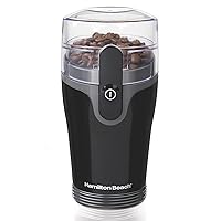 Hamilton Beach Fresh Grind Electric Coffee Grinder for Beans, Spices and More, Stainless Steel Blades, Removable Chamber, Makes up to 12 Cups, Black