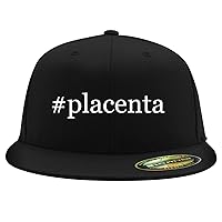 #Placenta - Flexfit 6210 Structured Flat Bill Fitted Hat | Trendy Baseball Cap for Men and Women | Snapback Closure