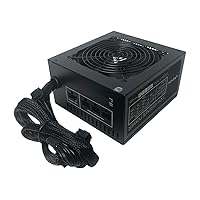 Apevia ATX-ES700W Essence 700W ATX Semi-Modular Gaming Power Supply with Auto-Thermally Controlled 120mm Black Fan, 115/230V Switch, All Protections