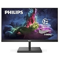 PHILIPS Computer Monitors Frameless Monitor, Full HD, 124% sRGB, FreeSync 144Hz, VESA, Black, 27 inch Full hd (272E1GSJ)