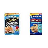 StarKist Chicken Creations Chicken Salad (Pack of 12) and StarKist Ready-to-Eat Tuna Salad Kit (Pack of 12)