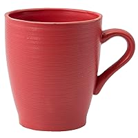 Saikai Pottery 20786 Hasami Ware Mug, Capacity: Approx. 11.2 fl oz (330 ml), Red Senniden, Red