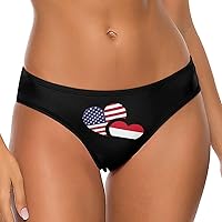Yemen US Flag Women's Underwear Soft Seamless Thongs T-Back Panties No Show Bikini Briefs