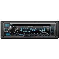 KDC-BT382U CD Car Stereo Receiver with Bluetooth, AM/FM Radio, Variable Color Display, Front High Power USB, Alexa Built in, and SiriusXM Ready