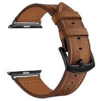 Leather Band Compatible with Apple Watch Ultra2 49mm Vintage Big Bands Dark Brown Extra Large XL Replacement Strap for iWatch Ultra Series 9 8 7 45mm Series 6 SE 5 4 3 2 1 42mm 44mm Men, XXL