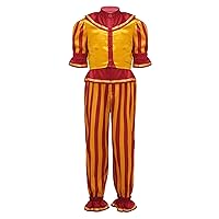 CHICTRY Unisex Kids Clown Costume Halloween Role-play Performance Half Sleeve Tops with Pants Set