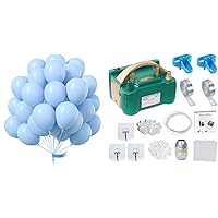 Blue Balloons 50 pcs 12 Inch and Electric Balloon Pump