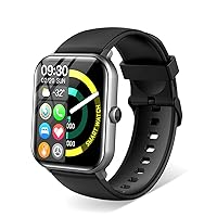 Smart Watch (2024 New Model) with Bluetooth Calling Function, Pedometer, Wristwatch, Incoming Call Notifications, Weather Forecast, iPhone and Android Compatible, Music Control, Calories, IP67