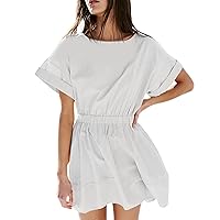 Women's Sundresses 2024 Summer Slip Dress Casual Sleeveless A-Line Layered Swing Tank Top Dress, S-XL