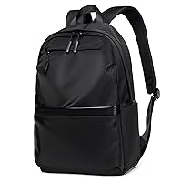 Men's lightweight shoulder bag men's business backpack shoulder bag backpack large capacity computer bag (Black)