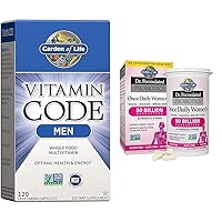 Garden of Life Vitamin Code Whole Food Multivitamin for Men 120 Count and Dr. Formulated Women's Probiotics 50 Billion 30 Count Bundle