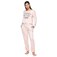 U.S. Polo Assn. Womens Pajama Sets - Two-Piece PJs for Women with Long-Sleeve Tee and Pajama Pants - Women's Loungewear
