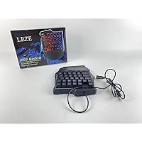 LEZE Keyboards, One Handed Mechanical Gaming Keyboard, Colorful Backlit Professional Gaming Keyboard with Wrist Rest Support