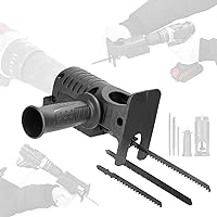 Conversion head,ERYUE Electric Drill Modified To Electric Saws Accessory Modification Tool Kit Electric Reciprocating Saws Drill to Jig Saws Portable Woodworking Cutting Utility Tool for Wood Metal C