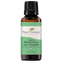 Organic Rosemary Essential Oil 100% Pure, USDA Certified Organic, Undiluted, Natural Aromatherapy, Therapeutic Grade 30 mL (1 oz)