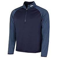 Callaway Golf Mens 2024 1/4 Zip Waffle Two-Tone Sport Midlayer Sweater