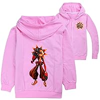 Funny Sundrop&Moondrop Graphic Hooded Zip Jacket Kids Long Sleeve Pullover Hoodie for Fall,Spring
