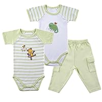 Hudson Baby Rainforest 2 Bodysuits and Pants - Green