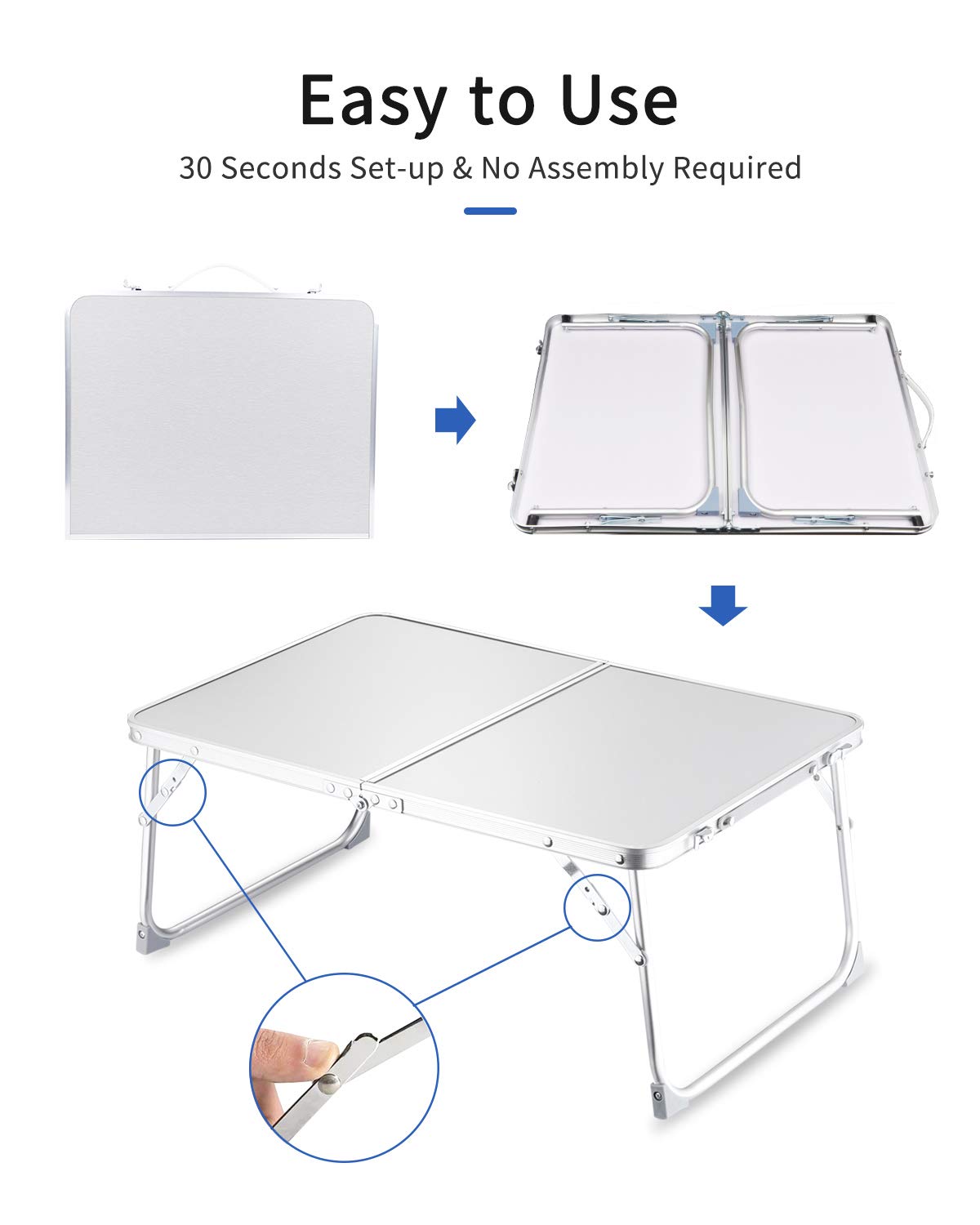 Mua Foldable Laptop Table For Bed, Suvane Lap Desk Bed Desk, Breakfast  Serving Bed Tray, Portable Mini Picnic Table Storage Space Laptop Desk  Reading Holder(Gray) Trên Amazon Mỹ Chính Hãng 2023 |
