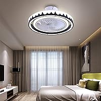 Ceiling Fans, Bedroom Ceiling Fan with Light and Remote Control 3 Speeds Led Fan Ceiling Light with Timer Modern Living Room Quiet Ceiling Fan Light/Black