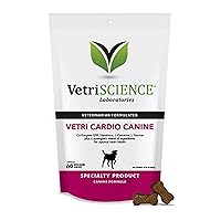 VETRISCIENCE Vetri Cardio Canine Complete Cardiovascular Support for Dogs with CoQ10, Taurine and Arginine , 60 Chews