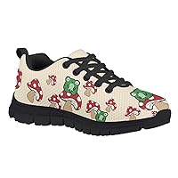 Running Shoe for Boys Girls, Lightweight Fashion Sneakers Breathable Walking Shoes for Kids Black Sole