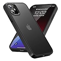 for iPhone 11 Phone Case, Shockproof for iPhone 11 Case, Military Grade Drop Protection, Protective Hard Back Slim Translucent Case for iPhone 11 6.1'', Frosted Black