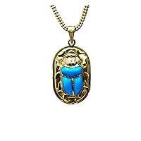 Egyptian jewelry pendant Scarab 18K yellow Gold DOUBLE SIDE Pharaonic 3.25 Gr handmade in egypt