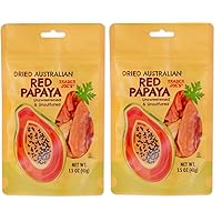 Dried Red Papaya Unsweetened & Unsulfured by Trader Joes 1.5 oz (43g) – Pack of 2
