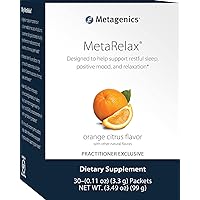 Metagenics MetaRelax Magnesium Powder Blend to Help Promote Restful Sleep, Positive Mood, and Relaxation - Orange Citrus Flavor, 30 Servings