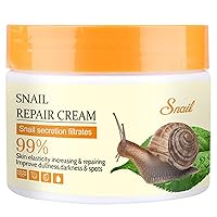 Snail Repair Cream, Snail Moisturizer with Snail Secretion Filtrate, Repair Damage Skin, Ruduce Fine Line, Hydration Snail Face Cream for Dry Skin, Snail Mucin Essence for Women Skin Care