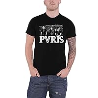 Pvris T Shirt Group Photo Band Logo Official Mens Black Size XL