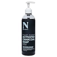 Dr. Natural Charcoal Liquid Soap, Mint, 16 oz - Plant-Based - Made with Shea Butter - Rich in Essential Oils - Paraben-Free, Sulfate-Free, Cruelty-Free - Multi-Use Liquid Soap