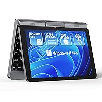 Mini Laptop Windows 11 Pro Computer 12GB LPDDR5 512GB SSD 2 in 1 PC 8 inch Touchscreen UHD Netbook Alder Lake-N100 Processor with USB 3.0 Bluetooth 5.2 WiFi 6