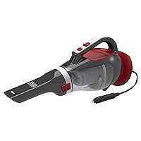 BLACK+DECKER dustbuster 12V DC Car Handheld Vacuum, Red (BDH1220AV)
