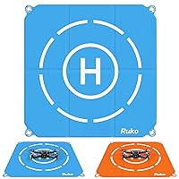 Ruko Drone Landing Pad Weighted, 25.5 inch Large Size Waterproof Double Sided, Fast-Foldable Portable Helipad for FPV Drone/ F11 Pro/Mini 3, Bright Color, Drone Accessories （with Carrying Bag） …