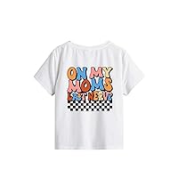 Floerns Toddler Boy's Letter Print T Shirts Short Sleeve Round Neck Tee Shirts Top